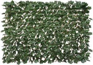 Expandable Fence Privacy Screen for Balcony Patio Outdoor,Decorative Faux Ivy Fencing Panel,Artificial Hedges (Single Sided Leaves)……