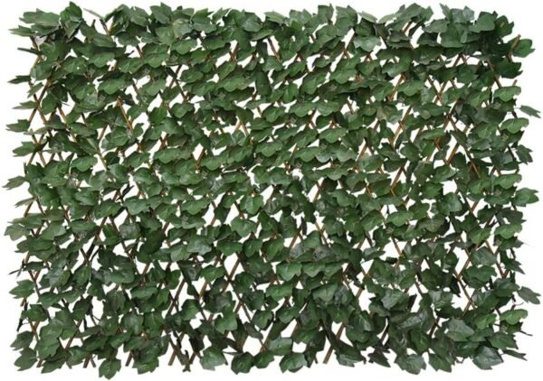 Expandable Fence Privacy Screen for Balcony Patio Outdoor,Decorative Faux Ivy Fencing Panel,Artificial Hedges (Single Sided Leaves)……