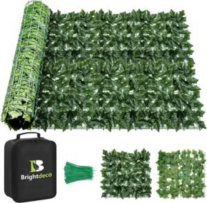 Artificial Ivy Privacy Fence Screen 40x120in Privacy Hedges Wall Faux UV-Anti Panel for Indoor Outdoor Garden Balcony Decor