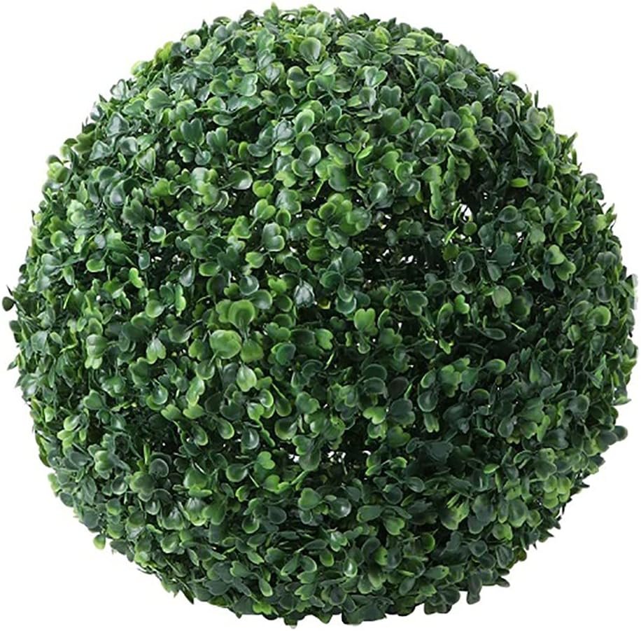 Artificial Plant Topiary Ball Faux Boxwood Decorative Balls Indoor Outdoor Artificial Plant Topiary Ball Faux Boxwood Decorative Balls Indoor Outdoor Greenery Hanging Plant Ball for Backyard, Balcony, Garden, Wedding Party Home Decor
