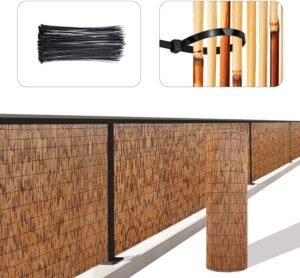 Customizable Outdoor Privacy Fence Anti-Uv Natural Balcony Privacy Screen Bamboo Reedfence with Ties for Easy Installation 1ft 1.6ft 2ft 2.3ft 2.5ft 2.7ft 3ft 3.3ft 3.5ft 4ft 4.5ft 5ft 5.5ft 6ft High(