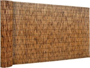 DearHouse Natural Reed Fencing, Eco-Friendly Reed Fence, 4 feet High x 13.3 feet Long, Reed Screen for Garden, Privacy Fence