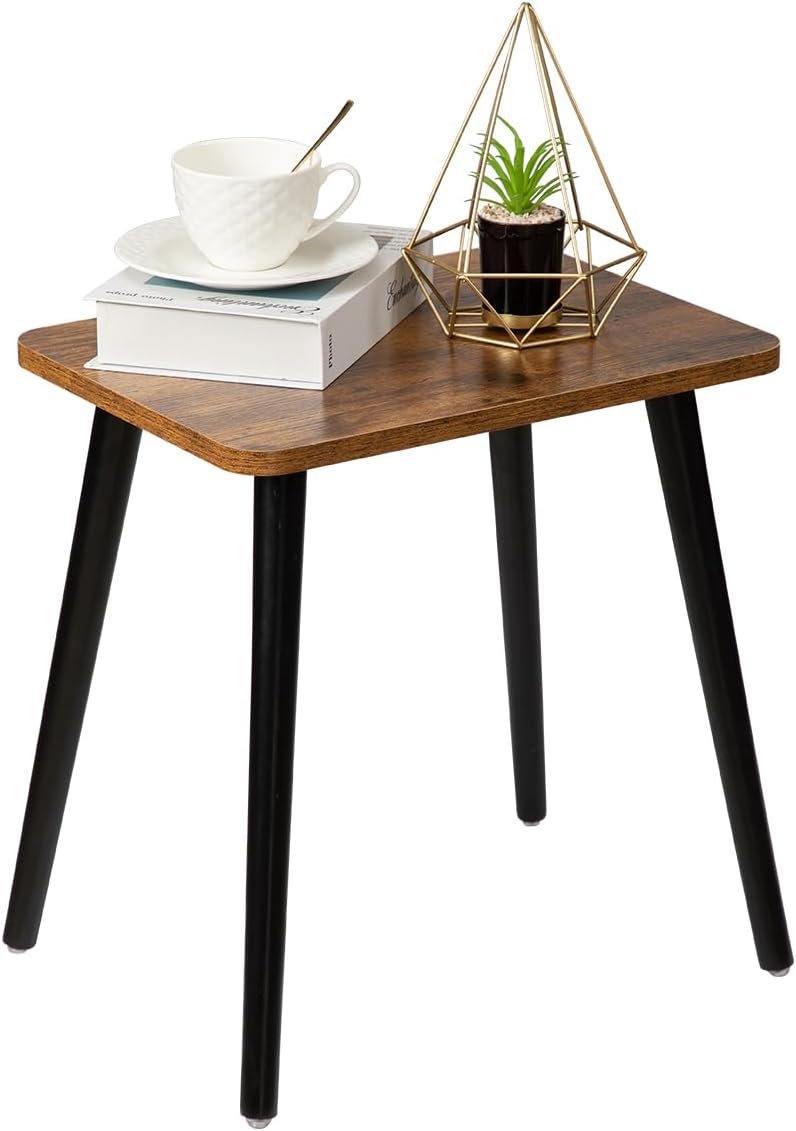 Side Table, Rectangular Wooden Small End Table, Small Accent Table Side Table, Rectangular Wooden Small End Table, Small Accent Table for Living Room, Bedroom and Balcony, Modern Side Tables for Small Spaces Home Decor, Easy Assembly