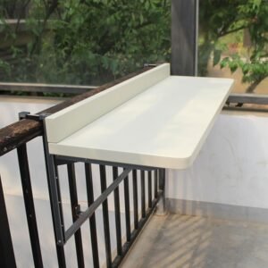 Wall table,wall desk,balcony bar table for railings,balcony furniture,foldable desk,balcony table,wall mounted desk,balcony bar,balcony railing table,apartment patio furniture ( Color : White , Size :