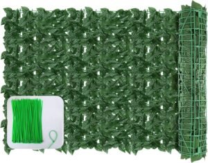 120x40inch Artificial Ivy Privacy Fence Wall Screen, Faux Greenery Backdrop Ivy Vine Leaf Hedges Fence Panels for Patio, Balcony, Garden, Backyard Indoor Outdoor Decor