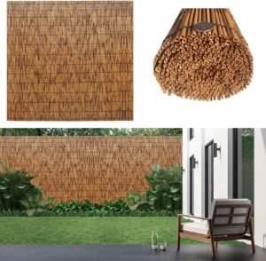 Natural Bamboo Patio Privacy Screen 1ft 1.6ft 2ft 2.3ft 2.5ft 2.7ft 3ft 3.3ft 3.5ft 4ft 4.5ft 5ft 5.5ft 6ft High Garden Fence Balcony Privacy Screen with Ties Easy to Install - Customizable (Color :