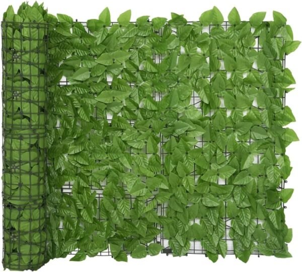 Balcony Screen with Green Leaves - Privacy Fence for Outdoor Spaces Balcony Plant Privacy Outdoor Leafy Divider Garden Fence with Leaves (Color : Green, Size : 236.2" x 39.4" (W x H))