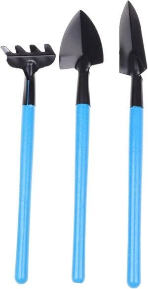 Gardening tools garden shovel trowel 2/3PCs/Set Shovel Rake Plng Tools Combination Home Gardening Tool Set Balcony Home-grown Mini Digging Suits(Blue)