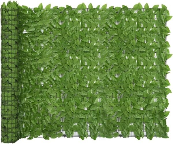Balcony Screen with Green Leaves - Privacy Fence for Outdoor Spaces Balcony Plant Privacy Outdoor Leafy Divider Garden Fence with Leaves (Color : Green, Size : 118.1" x 59.1" (W x H))