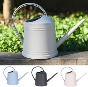 1.8L Imitation Tin Long Spout Watering Cans Home Balcony Portable Watering Cans Large Capacity Gardening Tools and Watering Can (Beige, One Size)