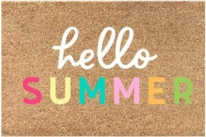 1PCS Summer Theme Door Mat, Welcome Door Mats, Indoor Outdoor Non-Slip Doormat for Home Entrance, Outside Entry, Yard, Floor Summer Porch Decor。 (C)