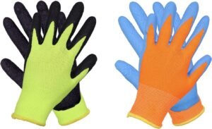 3 Pairs Kids Gardening Gloves for Age 2-13,Toddler Garden Gloves,Children Yard Work Gloves