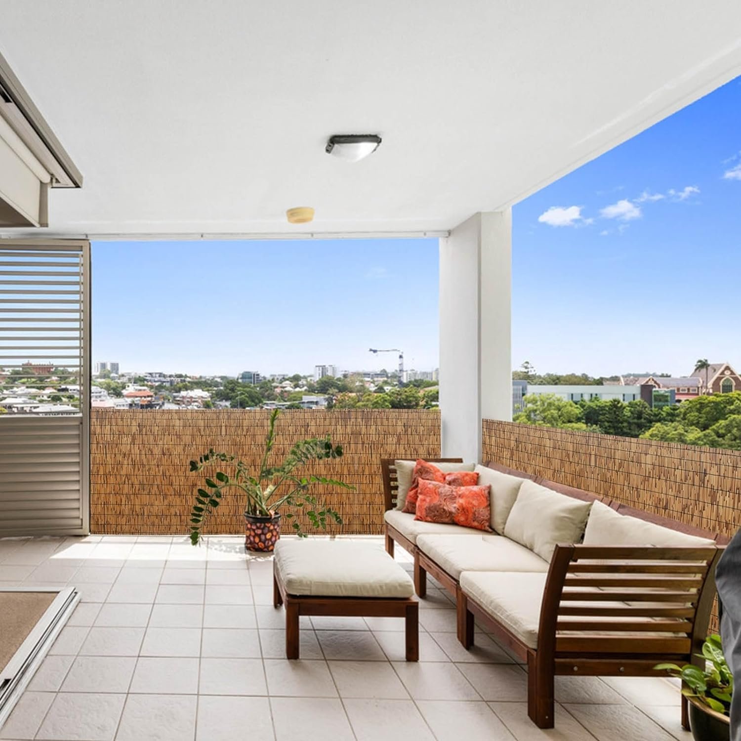 4ft X 16.4ft Natural Reedhead–Fence Strong Privacy Bamboo Privacy Screen 4ft X 16.4ft Natural Reedhead–Fence Strong Privacy Bamboo Privacy Screen Strong Breathability Reedhead–Roll Multiple Usage Scenarios Decorative Bamboo Fencing Panel For Outdoor Balcony Patio Garden Bo