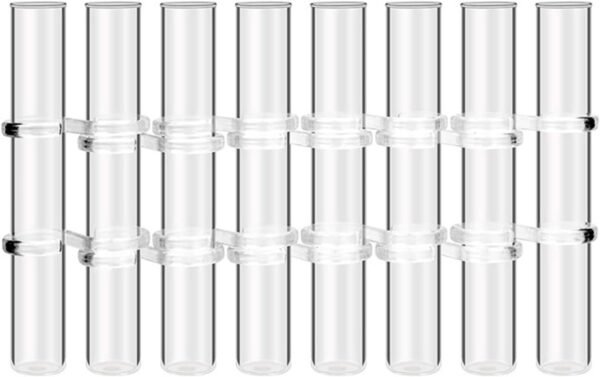 8Pcs Hinged Flower Vases Test Tube Test Tube Vase Hinged Bud Test Tubes Vases Decorative Glass Flower Vase Propagation Station Plant Holder Tubos for Home Balcony Wedding Decor