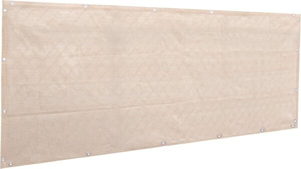 Alion Home Privacy Screen for Patio, Deck, Balcony, Backyard, Fence, Pool, Porch, Railing, Apartment Privacy Banha Beige (2' x 10')