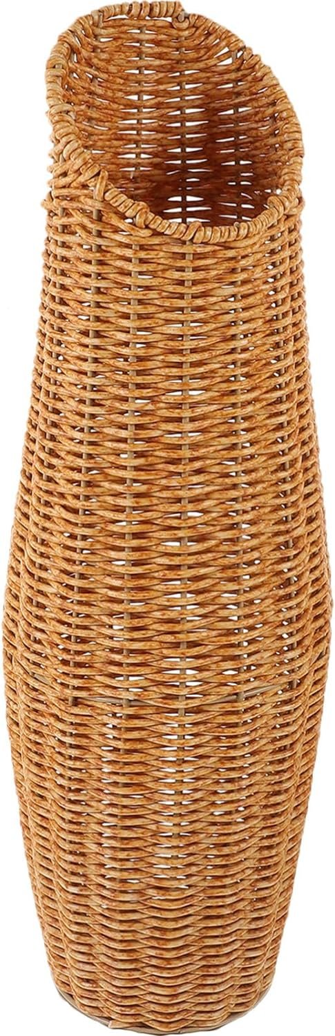 Alipis Rattan Woven Flower Vase Tall Floor Vase Rustic Flower Alipis Rattan Woven Flower Vase Tall Floor Vase Rustic Flower Arrangement Container Floor Vase Decorative Imitation Wicker Floor Vase for Home Balcony Garden Decor 42cm