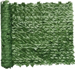 Artificial Ivy Privacy Fence 236.2x39.4in Grass Wall Screen Fake Vines Balcony Fence Privacy Screen Cover, Faux Ivy Leaf Hedge Panels Wall Decoration for Outdoor Patio Apartment Backyard Deck Garden