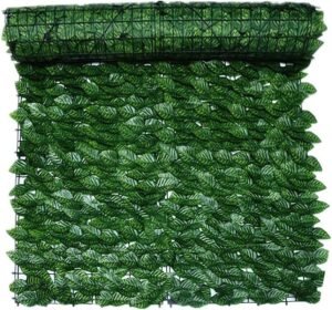 Artificial Ivy Privacy Fence Screen, 118/39x19.6in Faux Greenery Backdrop Ivy Vine Leaf Hedges Fence Panels Faux Privacy Fence for Patio, Balcony, Garden, Backyard Outdoor Green(118 x 19.6in)