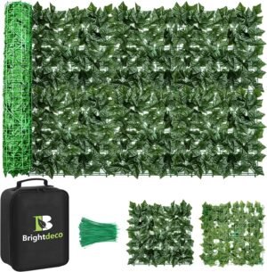Artificial Ivy Privacy Fence Screen 40x100in Privacy Hedges Wall Faux UV-Anti Panel for Indoor Outdoor Garden Balcony Decor