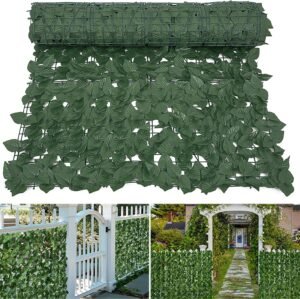 Artificial Ivy Privacy Fence Screen, Coregreen 39" X 118" Artificial Faux Ivy Hedge, Fake Leaves Greenery Vines Decorative Fence Privacy Screen for Outdoor, Garden, Balcony