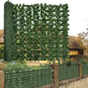 Artificial Ivy Privacy Fence Screen,140"x 40" (39 SQFT) UV-Anti Faux Hedge Fence and Fake Ivy Vine Leaf Wall Panels for Indoor&Outdoor Green Backdrop, Garden Greenery Decor