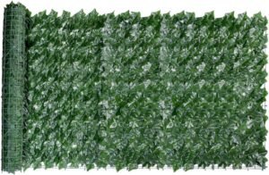 Artificial Ivy Privacy Fence Screen,39.4x118in Faux Hedges Fence Panels for Balcony,Artificial Ivy Fencing Vine Leaf Decorative Fence for Outdoor Garden Patio Deck ﻿