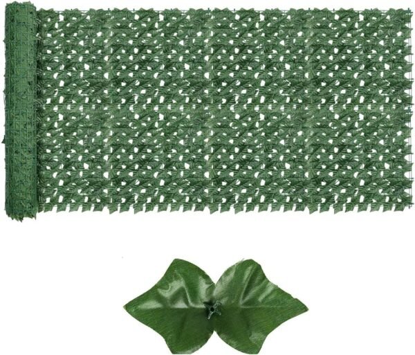 Artificial Ivy Privacy Fence Screen,59"x118" UV-Anti Fake Leaves Plant Vine,Privacy Hedges Wall for Indoor Outdoor Garden Backyard Decor