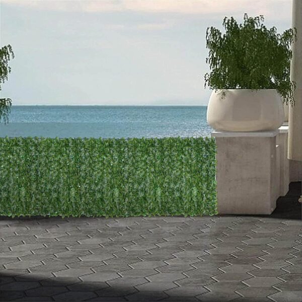 Artificial Ivy Privacy Fence Wall Screen,118x19.6in Privacy Screen Outdoor, Faux Greenery Backdrop Ivy Vine Leaf Hedges Fence Panels for Balcony, Garden, Backyard Indoor Outdoor Green Wall Decor