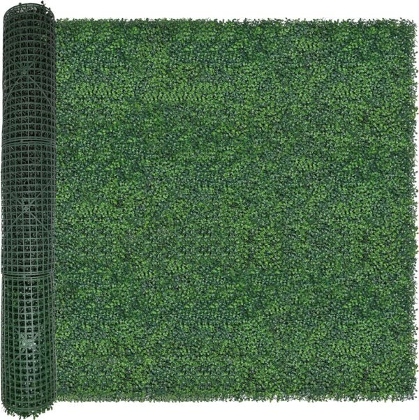 Artificial Ivy Privacy Fence Wall Screen,64X120 in(53.5 sqft) UV-Anti Faux Boxwood Roll Panels Greenery Backdrop Ivy Vine Leaf Hedges Fence Panels for Indoor Outdoor Green Wall Decor