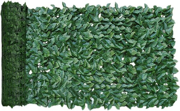 Artificial Ivy Privacy Screen for Fence, 118.1'' x 19.7'' Fence Covering Privacy Screen, Faux Hedge Panels Greenery Vines, Decorative Fence for Outdoor, Garden