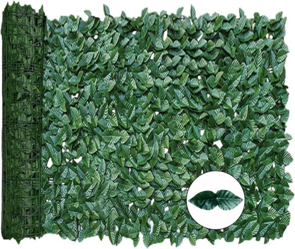 Artificial Ivy Privacy Screen for Fence, 118.1'' x 39.4'' Balcony Privacy Screen, Expandable Privacy Fence Covering for Outdoor Apartment Balcony Patio Porch Deck Wall Decor