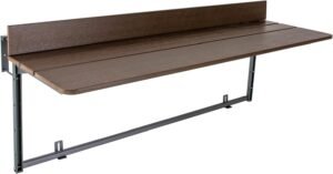 Balcony Bar Table for Railings, 47.2" x 14.5" Balcony Railing Hanging Table Folding Balcony Table Hanging Adjustable Deck Table for Patio, Apartment, Garden (47.24" x 14.5")