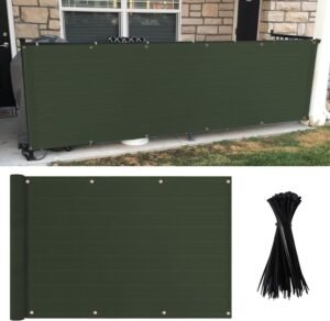 Balcony Privacy Screen 3×10FT,Apartments Railing Cover for Porch Outdoor, Backyard, Patio,Deck,Railing,Deck Garden Waterproof and UV-Resistant(Green)
