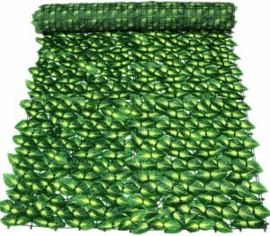Balcony Privacy Screen Leaves Fake Ivy Fence,Artificial Hedge Fence Roll, Green Wall Decor Faux Ivy Vine Leaf for Outdoor Garden Patio Deck (39.4" x 118")