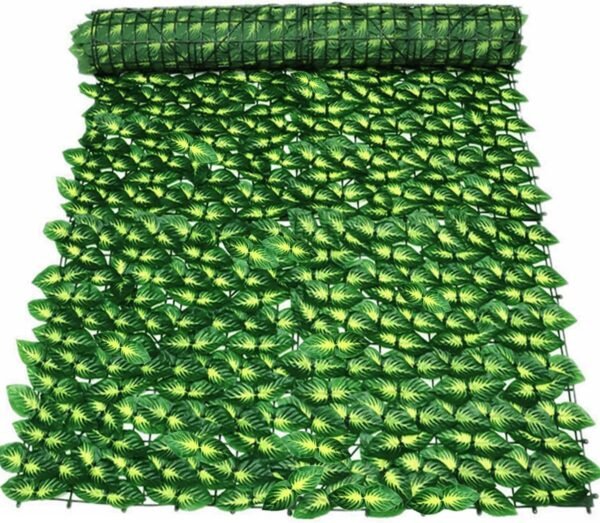 Balcony Privacy Screen Leaves Fake Ivy Fence,Artificial Hedge Fence Roll, Green Wall Decor Faux Ivy Vine Leaf for Outdoor Garden Patio Deck (39.4" x 118")