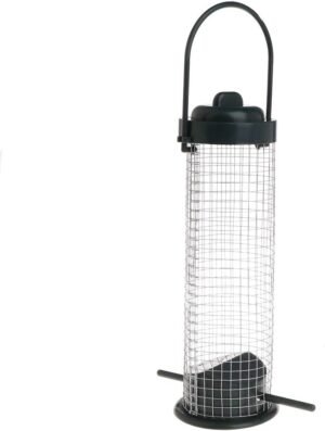 Bird Feeder with Lid Metal Mesh Tube Bird Feeder Wild Bird Tube Feeders Hanging Suet Ball Holder Feeding Tool for Birds Lighthouse Bird Feeder Hummingbird Feeders for Outdoors Wild Bird Food Balcony