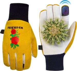 Cactus Gloves Soft Deerskin Women Gardening Glove Thorn Proof for Cacti Handling