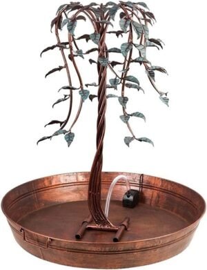 Classic Desktop Fountain Indoor Water Fountain Tree Garden Courtyard Balcony Decoration Waterfall Fountain Waterscape Home Ornaments Meditation Fountain