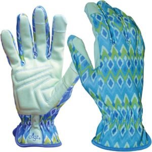 DIGZ 77226 Planter Pro Women's Gardening Gloves, Work Gloves with Touchscreen Compatible Fingertips, Diamond Pattern, Medium