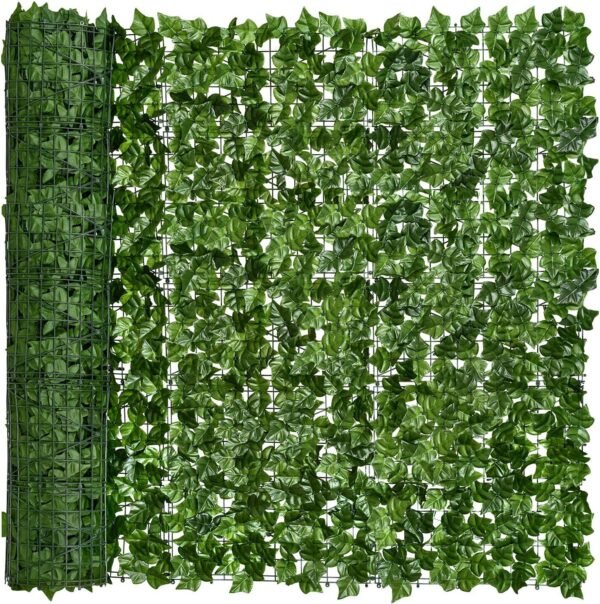 DearHouse Artificial Ivy Privacy Fence Wall Screen, 118.1x78.7in Artificial Hedges Fence and Faux Ivy Vine Leaf Decoration for Outdoor Garden Decor