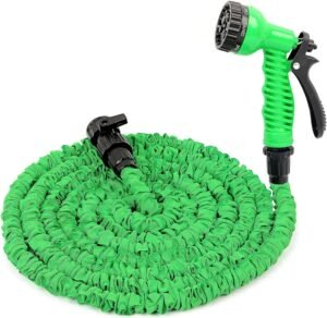 Expandable Garden Hose Water Pipe - 25FT Flexible Water Hose with 7 Function Spray Nozzle, Expandable Hose Pipe Spray Gun, Outdoor Magic Water Pipe Garden Hose Reel for Lawn Car Pet Washing