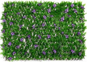 Expandable Privacy Fence Artificial Ivy Privacy Fence Screen Decorative Fences with Leaves | Faux Privacy Fence Greenery for Balcony Outdoor