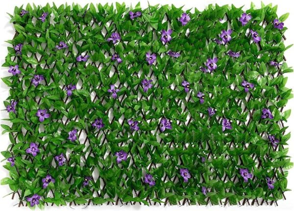 Expandable Privacy Fence Artificial Ivy Privacy Fence Screen Decorative Fences with Leaves | Faux Privacy Fence Greenery for Balcony Outdoor