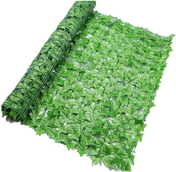 Faux Ivy Privacy Fence Screen Green Artificial Leaves Fence Privacy Screen Fence Cover Wall Decoration for Patio Porch Deck Balcony Yard Indoor Outdoor (0.5 * 1M)