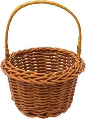 Flower Girl Baskets, Hand Basket, Balcony Living Room Decoration Flower Arrangement Basket, Flower Basket with Handle, Woven Storage Basket Decorative Baskets, Home Decor