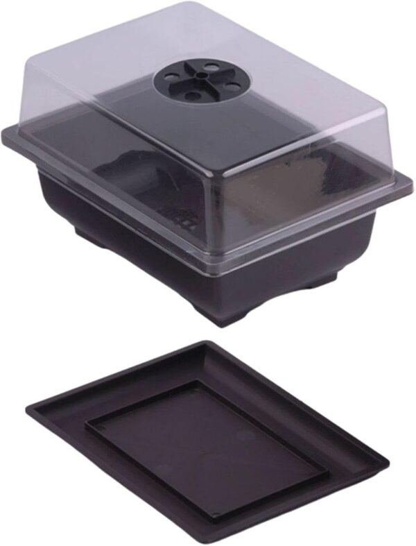Flower Pot Seedling Tray Imitation Purple Sand Color Small Nursery Tray for Balcony Home Gardening Tool, L Size Pot Tray Lid