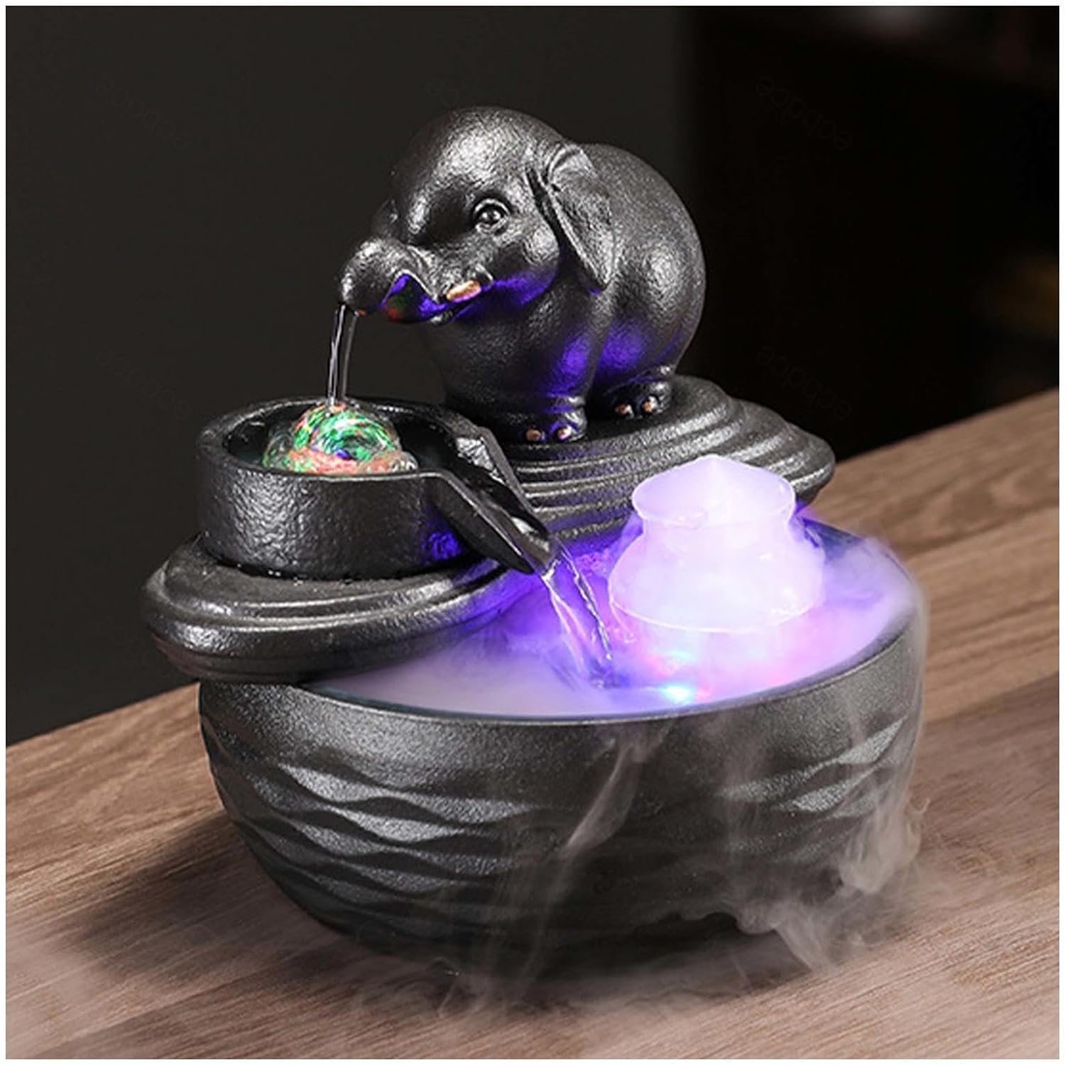 Fountain Relaxation Water Feature Water Fountains Audible Calming Waterfall Sounds Fountain Relaxation Water Feature Water Fountains Audible Calming Waterfall Sounds Meditation Fountain Indoor for Home Office Bedroom Relaxation,style3