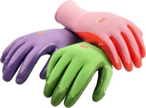 G & F Products 3 or 6 Pair Women Gardening Gloves with Micro-Foam Coating - Garden Gloves Texture Grip