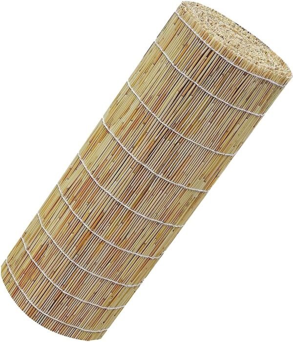 Garden Natural Reed Fence Screening Roll, Bamboo Fencing Balcony Privacy Screen Panels, Decorative Privacy Fence Roll Backyard Divider for Indoor Window Blind Outdoor Patio Yard Wall Tiki Bar Decor (