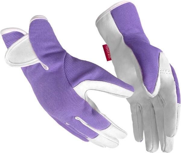 Gardening Gloves for Women - Leather Working Gloves for Womens Work Glove for Yard Gardening Weeding Digging and Pruning